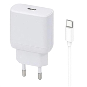 iPhone 15 Pro/15 Pro Max/16 Pro/16 Pro Max Beline PD 3.0 USB-C GaN-lader - 30 W - hvit