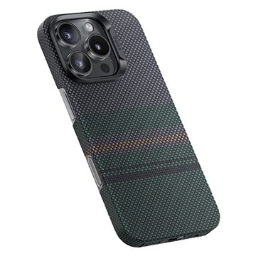 iPhone 16 Pro Max Benks Kevlar Aramid Fiber-deksel - MagSafe-kompatibel - Grå / grønn