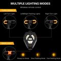 Sykkelbaklys med trådløs kontroll Sykkelblinklys Vanntett sykkel foran og bak Sikkerhetsadvarselslys for terrengsykkel Landeveissykkel - Sett 1 (Åpen Emballasje - Utmerket)
