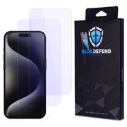 iPhone 15 Pro BlueDefend Anti-Blue Light Skjermbeskyttere Beskyttelsesglass - 2 stk.