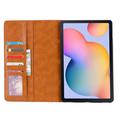 Samsung Galaxy Tab S6 Lite 2020/2022/2024 Kortsett Folio-etui - Brun