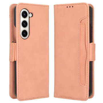 Samsung Galaxy Z Fold5 Lommebok-deksel med Kortholder - Rosa