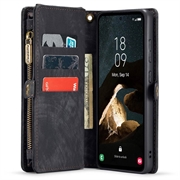 Samsung Galaxy A55 Caseme 008 2-i-1 Multifunksjonell Lommebok-deksel - Svart