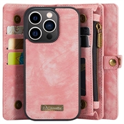 iPhone 15 Pro Max Caseme 2-i-1 Multifunksjonell Lommebok-deksel - Rosa