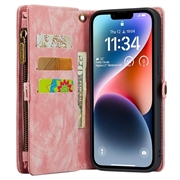 iPhone 15 Pro Max Caseme 2-i-1 Multifunksjonell Lommebok-deksel - Rosa