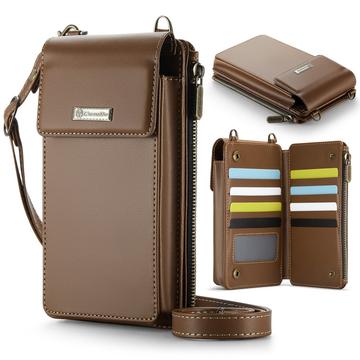 Caseme ME50 Universal Crossbody-veske med RFID-beskyttelse - 4"-7.3" - Brun