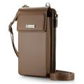 Caseme ME50 Universal Crossbody-veske med RFID-beskyttelse - 4"-7.3" - Brun