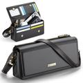 Caseme Me30 3-i-1 Crossbody-telefonveske - 4"-7.5" - Svart