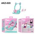 Cat Ears AKZ-020 Over-ear hodetelefoner med kabel for barn / spillhodesett med mikrofon