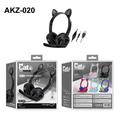 Cat Ears AKZ-020 Over-ear hodetelefoner med kabel for barn / spillhodetelefoner med mikrofon - svart