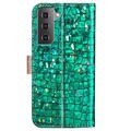 Croco Bling Series Samsung Galaxy S21 FE 5G Lommebok-deksel