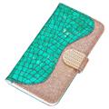 Croco Bling Series iPhone 14 Plus Lommebok-deksel