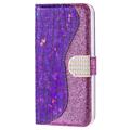 Croco Bling Series iPhone 14 Plus Lommebok-deksel - Lilla