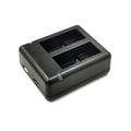 Dobbel batterilader for GoPro Hero 9/10/11/12 - Svart