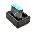 Dobbel batterilader for GoPro Hero 9/10/11/12 - Svart