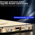 Dobbeltsidig herdet glass + magnetisk metallramme Anti-Drop Case for iPhone 15 Kompatibel med MagSafe Phone Cover med spennelås - gull