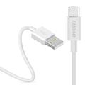 Dudao L1T USB-A / USB-C-kabel - 3A, 1 m - Hvit