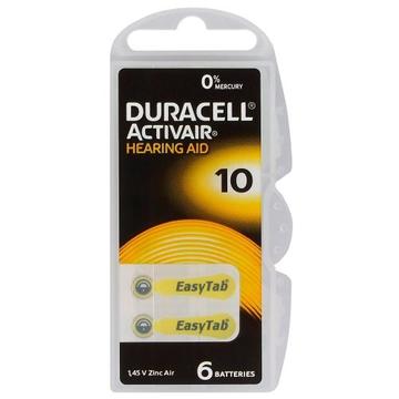 Duracell ActivAir 10/PR70 høreapparatbatterier - 6 stk.