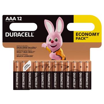 Duracell Basic LR03/AAA Alkaliske batterier - 12 stk.