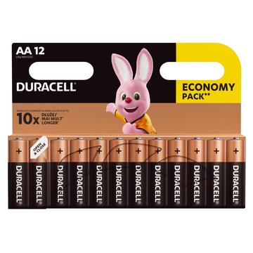 Duracell Basic LR6/AA Alkaline-batterier - 12 stk.