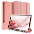 Samsung Galaxy Tab S9 Dux Ducis Domo Tri-Fold Smart Folio-etui (Åpen Emballasje - Bulk Tilfredsstillende) - Rosa
