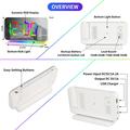 EN8853B RGB digital vekkerklokke med speilskjerm og justerbar lysstyrke - hvit