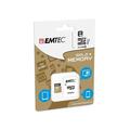 Emtec Gold+ MicroSDHC-minnekort med adapter ECMSDM8GHC10GP - 8 GB