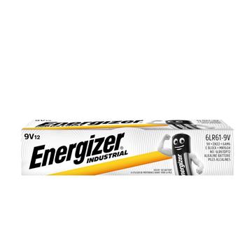 Energizer Industrial 6LR61/9V alkaliske batterier - 12 stk.