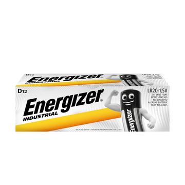 Energizer LR20/D Alkaliske industribatterier - 12 stk.