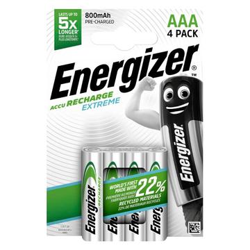 Energizer Recharge Extreme oppladbare R03/AAA-batterier 800mAh - 4 stk.