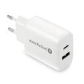 EverActive SC-370Q 25W vegglader - USB-A, USB-C - Hvit