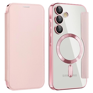 Samsung Galaxy A35 Flip-deksel med kortspor - MagSafe-kompatibel - Rosa