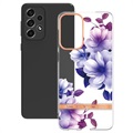 Flower Series Samsung Galaxy A33 5G TPU-deksel - Lilla Begonia