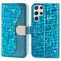 Croco Bling Series Samsung Galaxy S23 Ultra 5G Lommebok-deksel