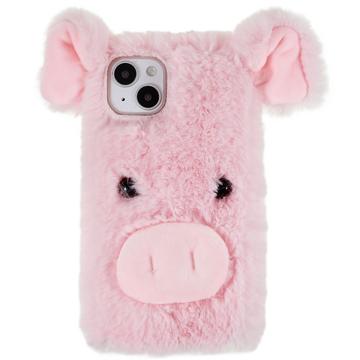 Fluffy Plush iPhone 14 Plus Hybrid-deksel