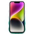 Wavy Edge Gradient iPhone 14 Plus TPU-deksel - Army Grøn