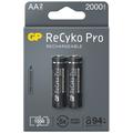 GP ReCyko Pro oppladbare AA-batterier 2000mAh - 2 stk.