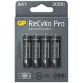 GP ReCyko Pro oppladbare AA-batterier 2000mAh - 4 stk.