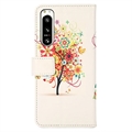 Glam Series Sony Xperia 5 IV Lommebok-deksel - Blomstrende Tre / Fargerik