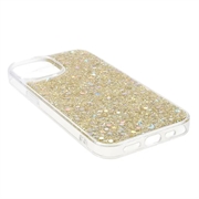 iPhone 15 Glitter Flakes TPU-deksel