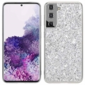 Samsung Galaxy S21 FE 5G Glitter Series Hybrid-deksel - Sølv