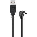 Goobay vinklet USB-kabel - A hann / B hann - 1,8 m - Svart