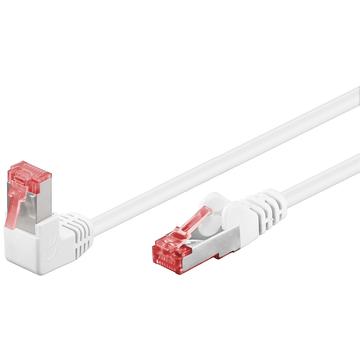 Goobay CAT 6 S/FTP PiMF vinklet nettverkskabel - 1m - Hvit