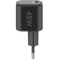 Goobay GaN Nano PD USB-C lader 45W - svart