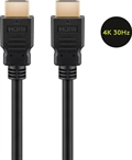 Goobay HDMI 1.4 Kabel med Ethernet - Gullbelagt - 0.5m - Svart