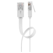 Goobay RJ45 U/UTP CAT 6 Flat Nettverkskabel - 7m - Hvit