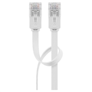 Goobay RJ45 U/UTP CAT 6 Flat Nettverkskabel - 7m - Hvit