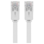 Goobay RJ45 U/UTP CAT 6 Flat Nettverkskabel - 7m - Hvit