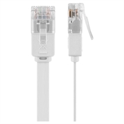 Goobay RJ45 U/UTP CAT 6 Flat Nettverkskabel - 7m - Hvit