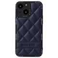 Good Luck Rhombic Grid iPhone 14 Plus Hybrid-deksel - Svart